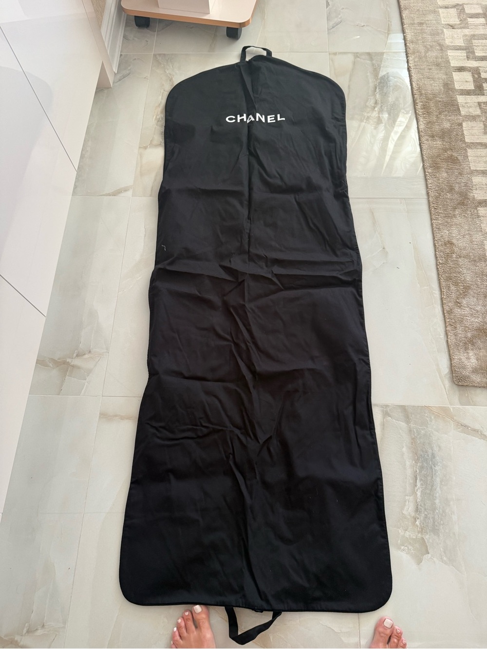 CHANEL Black Logo Garment Cover